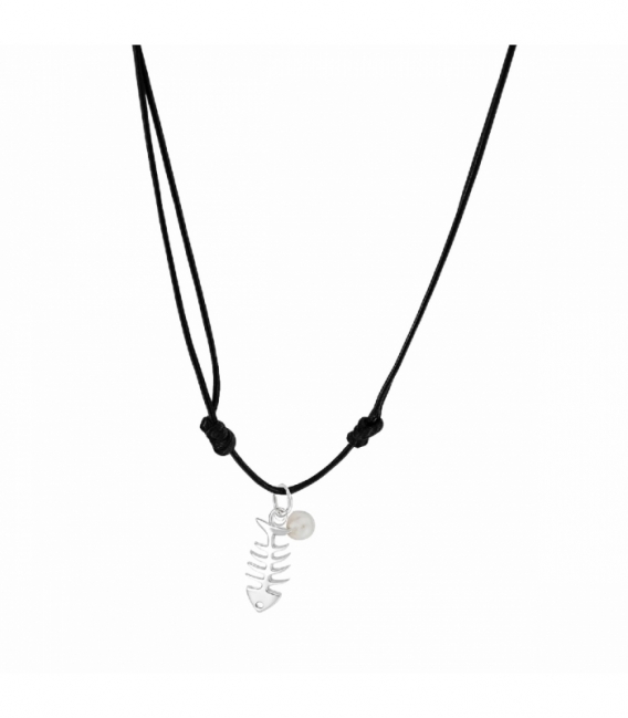 Gargantilla Hilo Perla Raspa Regulable