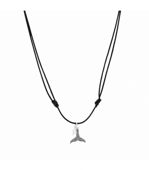 Gargantilla Hilo Cola Ballena Perla Regulable