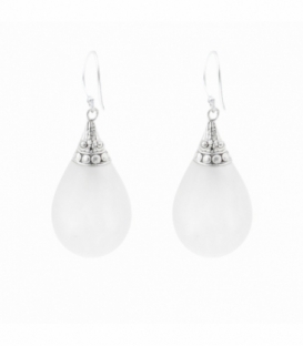 Boucle d'oreille Argent Filigrane Nacre 30mm Prix Paire