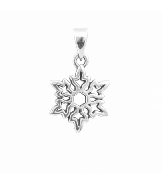 Colgante Plata Copo de Nieve 11mm