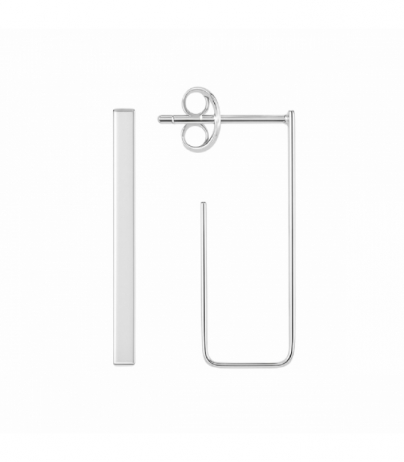 Pendiente Plata Barra 26mm Precio Par