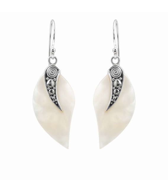 Pendiente Plata Nacar Filigrana 31mm Precio Par