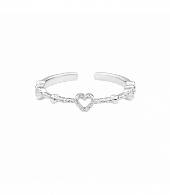 Anillo Plata Corazones