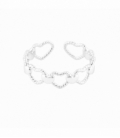 Anillo Plata Corazones