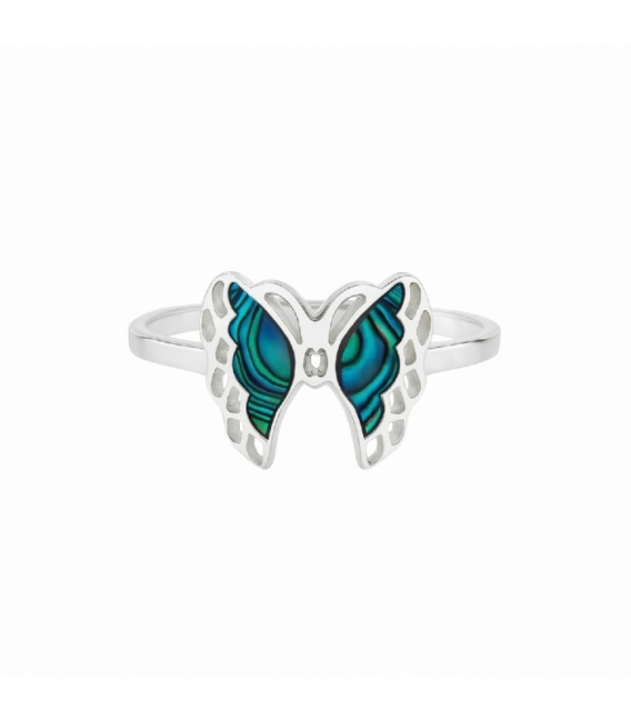 Anillo Plata Mariposa Abalon