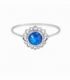 Anillo Plata Mandala Opalo Azul