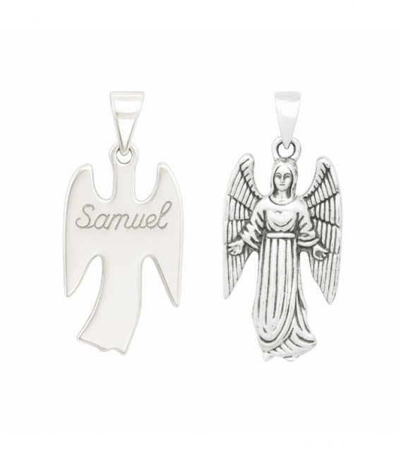 Colgante Plata Arcángel Samuel 25mm