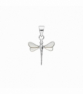 Pendentif Argent Libellule Nacre 16mm