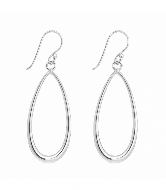 Pendiente Plata Ovalo 36mm Precio Par