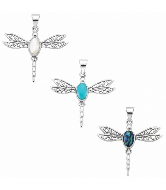 Colgante Plata Libelula 27mm