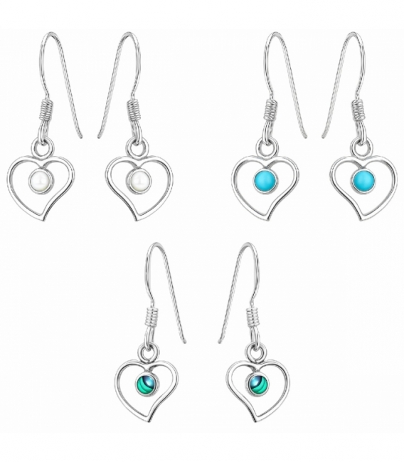 Pendiente Plata Corazon 9.5mm Precio Par