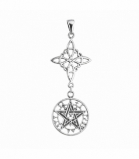 Colgante Plata Nudo Bruja Tetragramaton