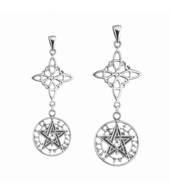 Colgante Plata Nudo Bruja Tetragramaton