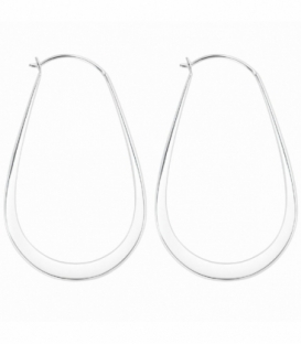 Aro Plata Ovalado Precio Par