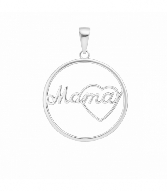Colgante Plata Mama Corazon Ø19mm
