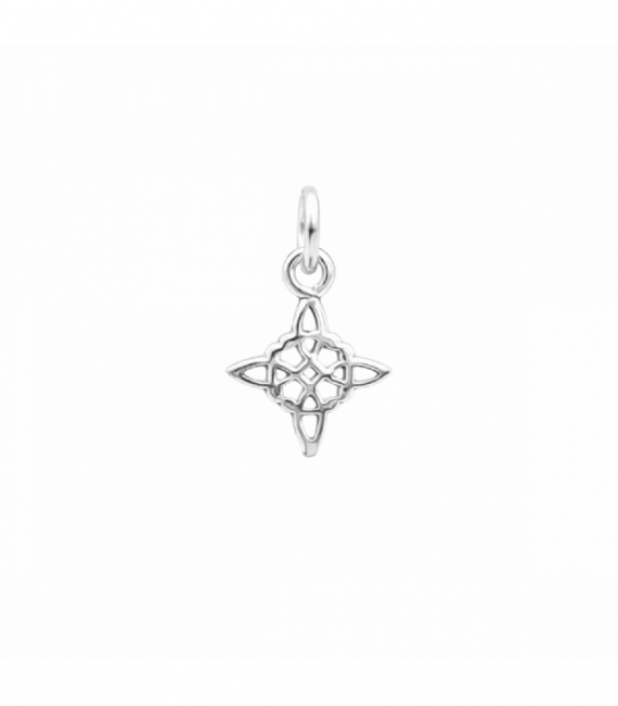 Colgante Plata Nudo Bruja 9mm