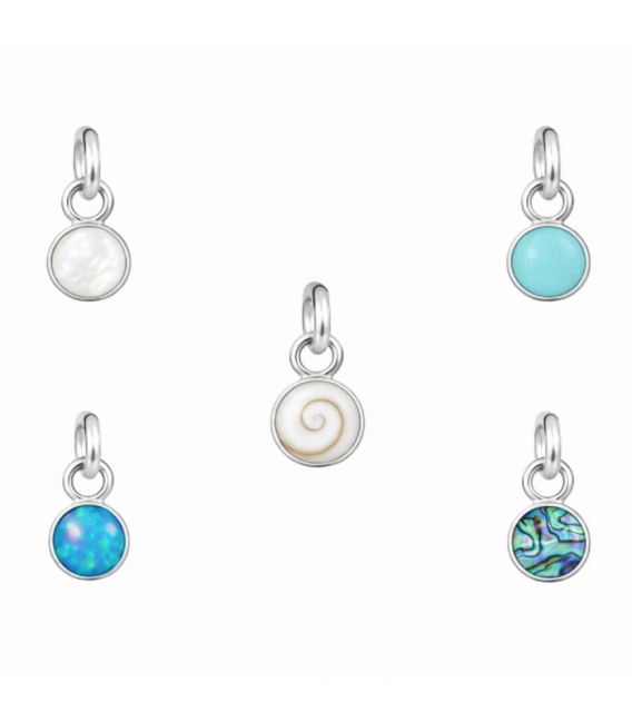 Colgante Plata Piedra Ø5mm