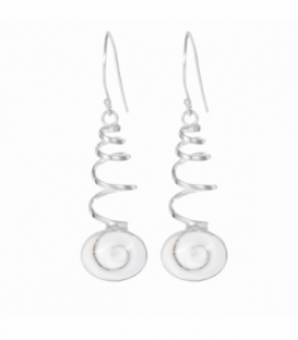 Pendiente Plata Ojo Shiva Espiral Precio Par