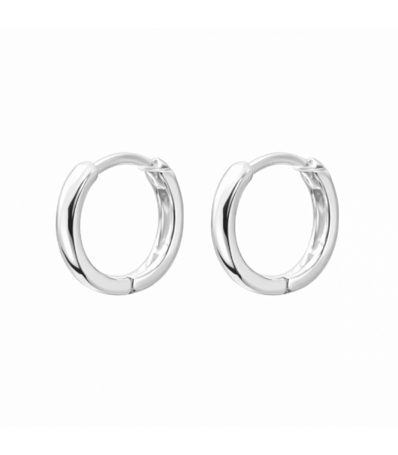 Aro Plata Plano Cierre Bisagra 12 X 2mm Precio Par
