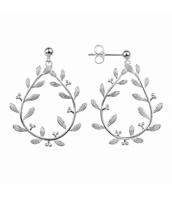 Boucles d'oreilles Argent Feuilles Prix Paire