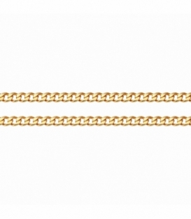 Chaîne Acier 316L Gourmette Plaquée Or 18K 45cm