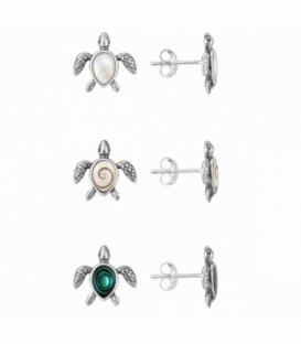 Pendiente Plata Tortuga 11mm Precio Par
