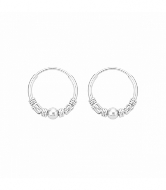 Créoles Argent Bali 12 X 1.2mm Prix Paire