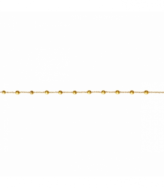 Bracelet Argent Boules 16+3cm Recouvert