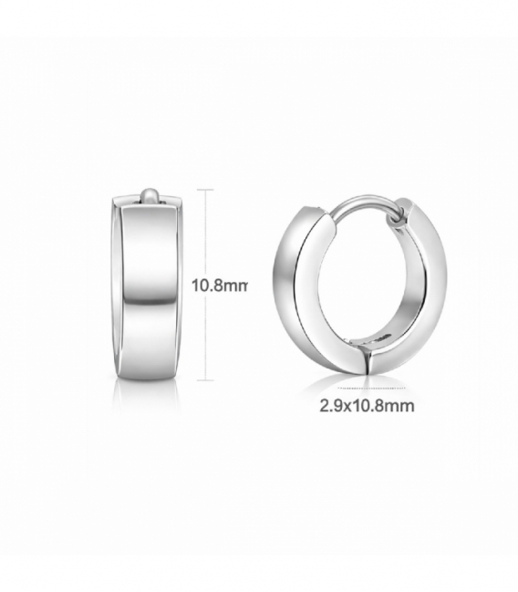 Boucles d’oreilles Acier 316L 10.8 x 2.9mm Prix Paire