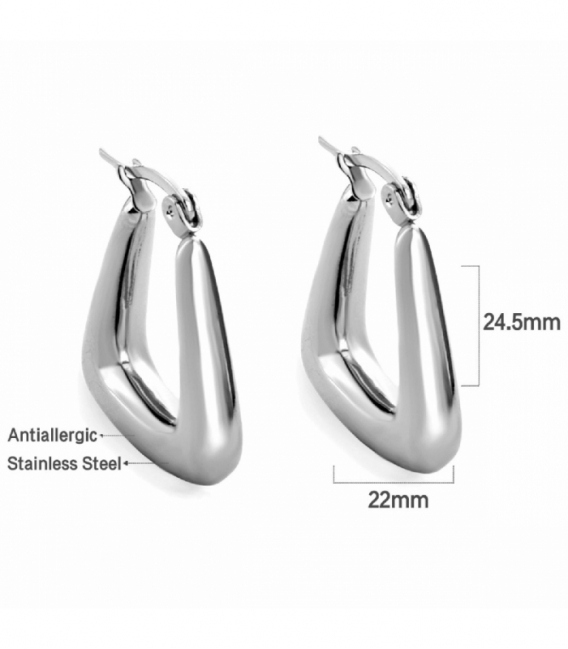 Boucles d’oreilles Acier 316L Triangle Prix Paire