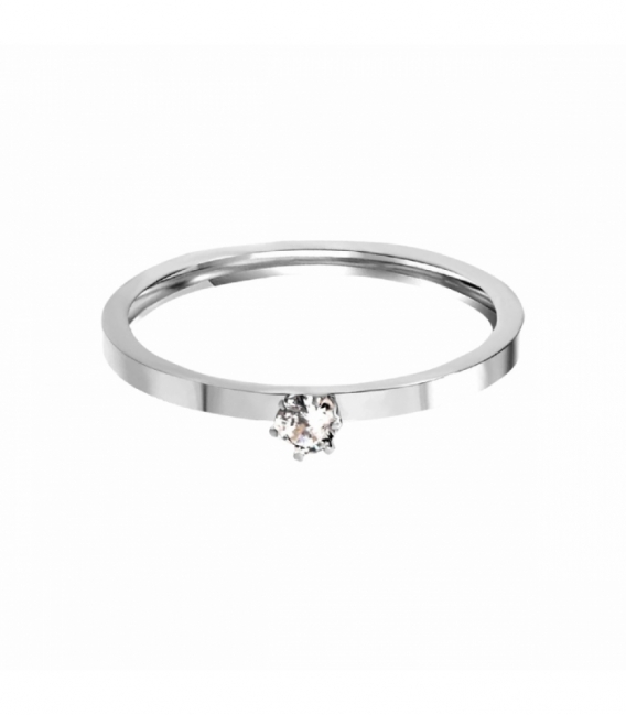 Anillo Acero 316L Circonita