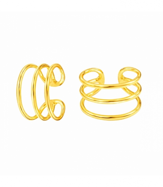 Cartilage Argent Trois Lignes Recouvert Prix Paire