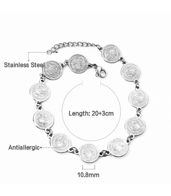 Bracelet Acier 316L Saint-Benoît