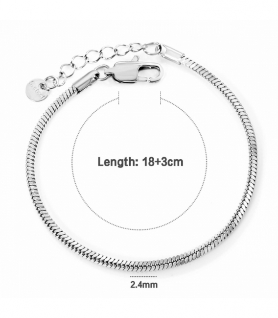 Bracelet Acier 316L Queue de Rat