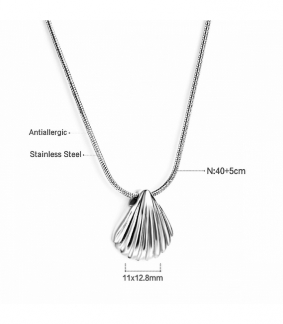 Gargantilla Acero 316L Concha