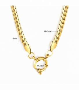 Collier Acier 316L Recouvert d'Or 18K