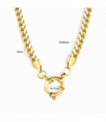 Collier Acier 316L Recouvert d'Or 18K