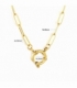 Collier Acier 316L Maillons Recouvert d'Or 18K