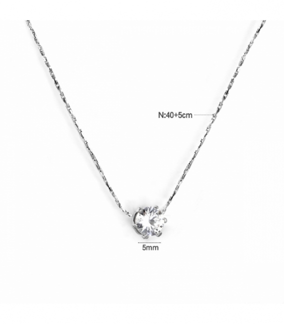 Collier Acier 316L Zircone