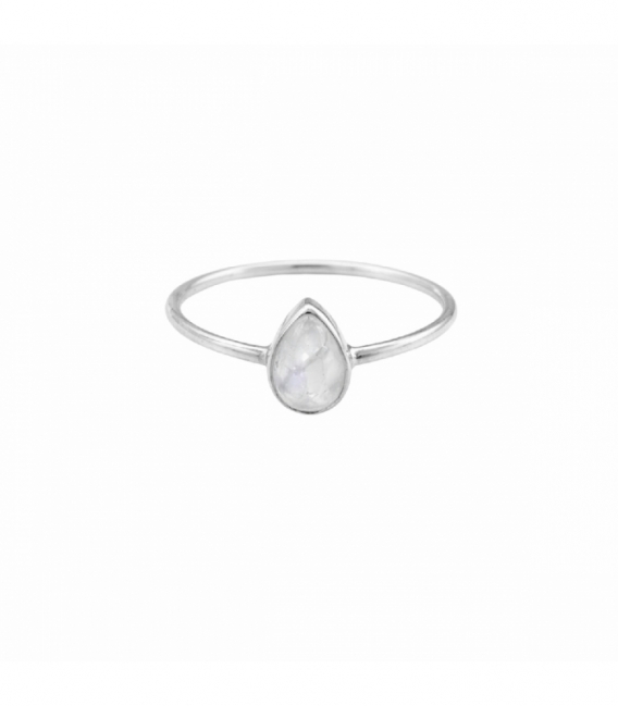 Bague Argent Goutte Pierre de Lune