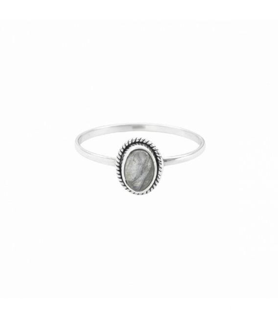 Bague Argent Labradorite Ovale