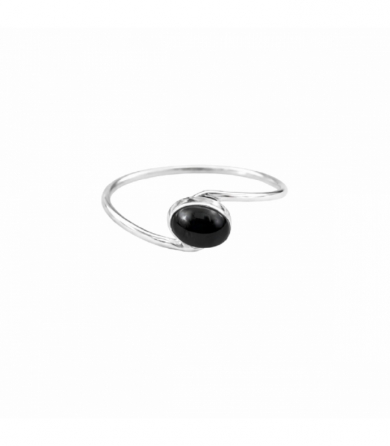 Anillo Plata Ovalo Onix