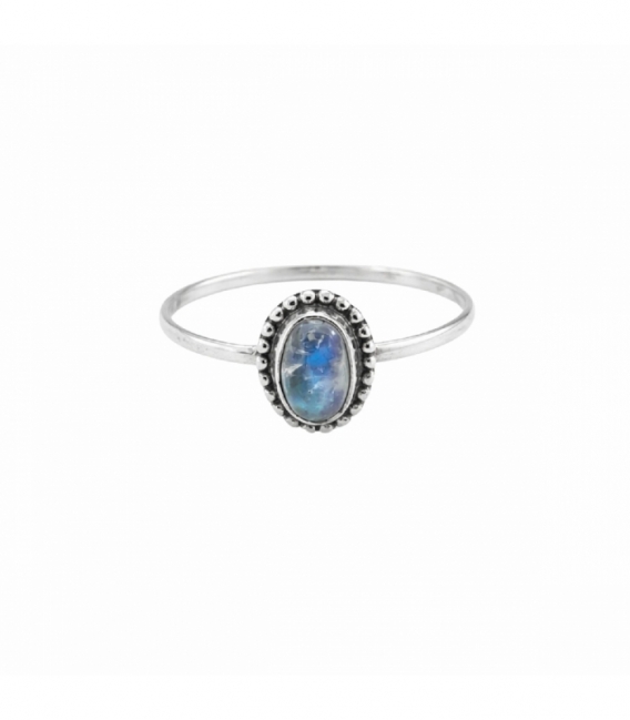 Bague Argent Labradorite Ovale