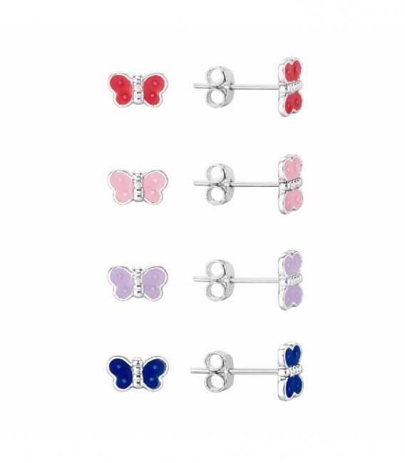 Boucles d'oreilles Argent Papillons Prix Paire