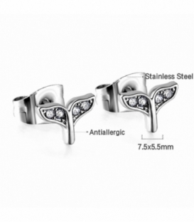 Boucles d’oreilles Acier 316L Queue de Baleine Prix Paire