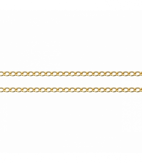 Cadena Acero 316L Bilbaina Bañada en Oro 18K