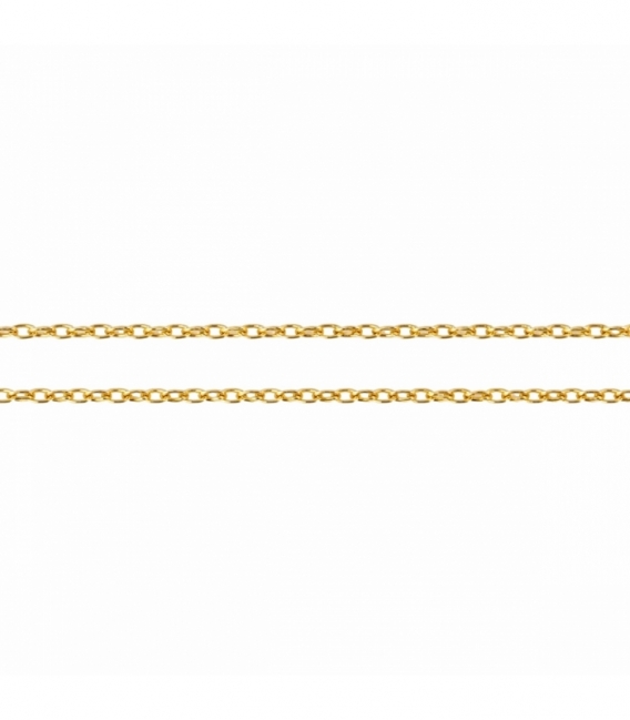 Chaîne Acier 316L Forçat Plaquée Or 18K