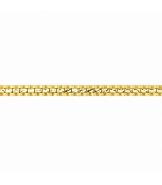 Pulsera Laton Diseño 17+2cm Bañado en Oro 14K