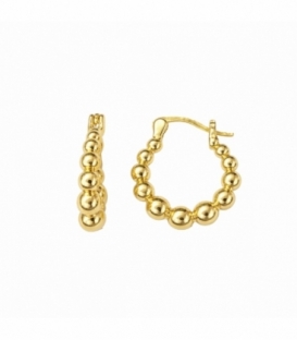 Aro Laton Bolas 21mm Bañado en Oro 14K