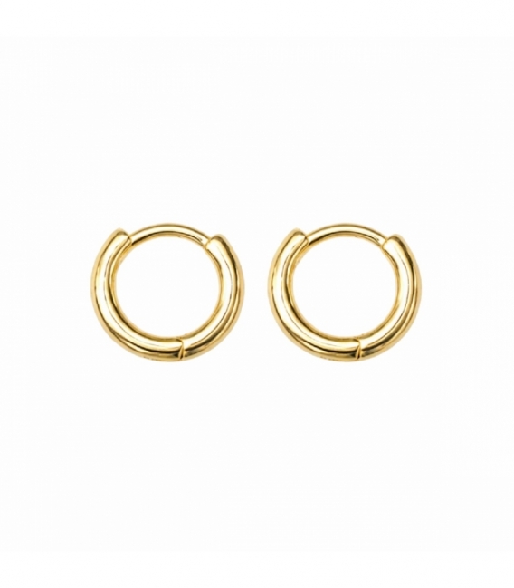 Créole Laiton 10 X 1.5mm Plaqué Or 14K